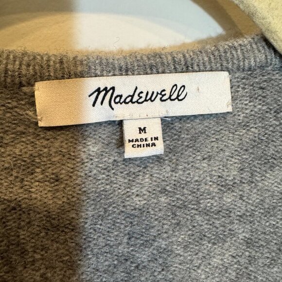 Madewll Ryder Colorblock Cardigan wool/alpaca sweater size medium - Picture 3 of 9